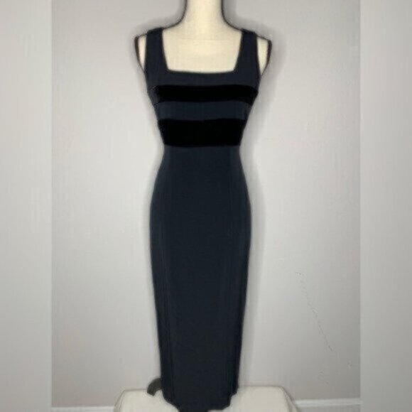 Jones New York Vintage Fitted Maxi Evening Gown Dress - Picture 4 of 11